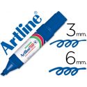 ROTULADOR ARTLINE MARCADOR PERMANENTE EK-50 AZUL -PUNTA BISELADA 6 MM -PAPEL METAL Y CRISTAL