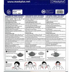 Mascarilla Adultos XL Maskplus con 10 filtros de papel (Blanca)