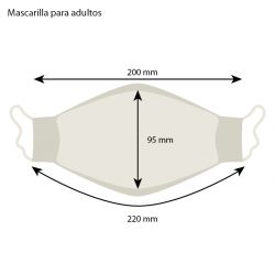 Mascarilla Adultos XL Maskplus con 10 filtros de papel (Blanca)