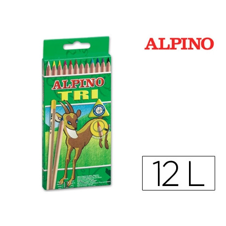 Lápices Alpino colores estuche (12 unidades)