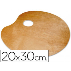 PALETA MADERA LIDERCOLOR OVALADA TAMAÑO 20X30 CM GROSOR 0,3 CM ZURDOS