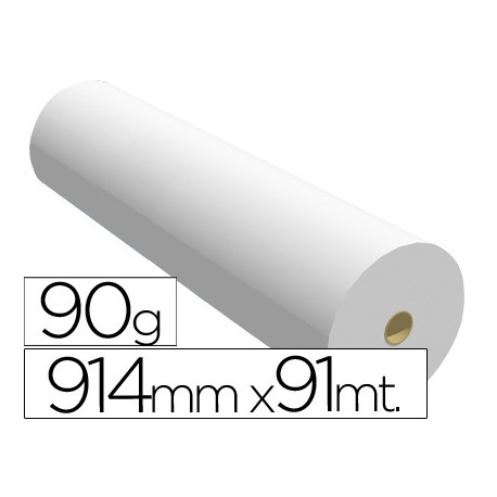 PAPEL REPROGRAFIA PARA PLOTTER 914MMX91MT 90GR IMPRESION INK-JET