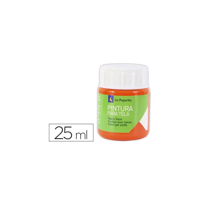 PINTURA PARA TELA LA PAJARITA ANARANJADO 25 ML