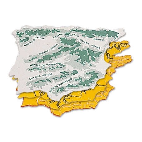 PLANTILLA LIDERPAPEL MAPA ESPAÐA PLASTICO 22X18 CM BOLSA DE 3 UNIDADES