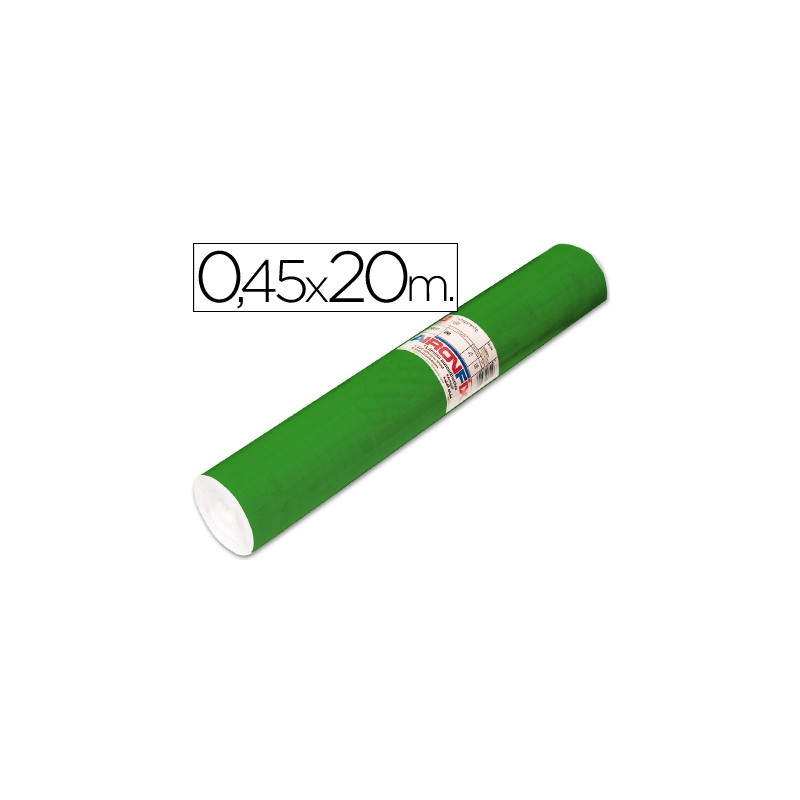 ROLLO ADHESIVO AIRONFIX UNICOLOR VERDE BRILLO 67047 ROLLO DE 20 MT