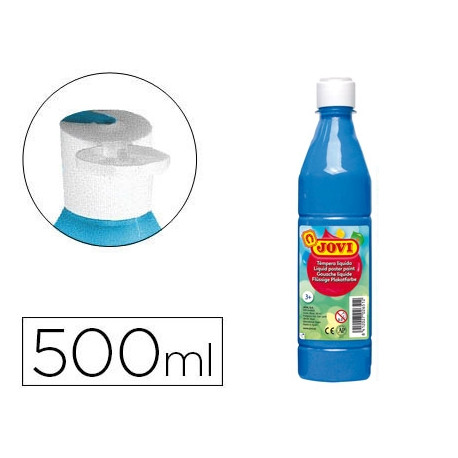 TEMPERA LIQUIDA JOVI ESCOLAR 500 ML AZUL CYAN