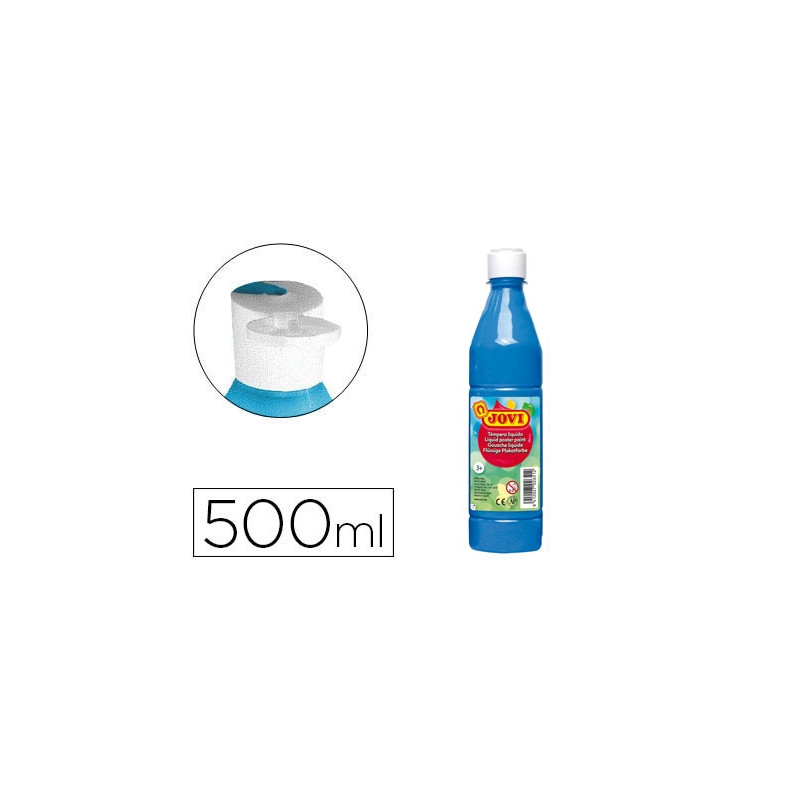 TEMPERA LIQUIDA JOVI ESCOLAR 500 ML AZUL CYAN