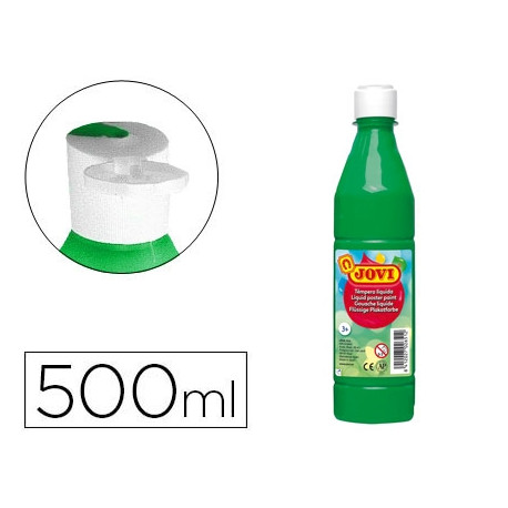 TEMPERA LIQUIDA JOVI ESCOLAR 500 ML VERDE MEDIO