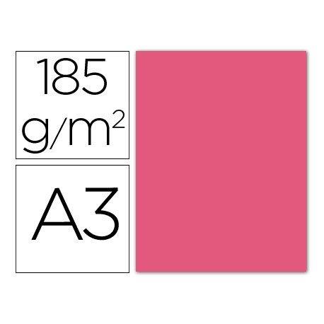 CARTULINA GUARRO DIN-A3 FUCSIA FLUORESCENTE 185GRS.