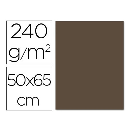 CARTULINA LIDERPAPEL 50X65 CM 240 G/M2 MARRON