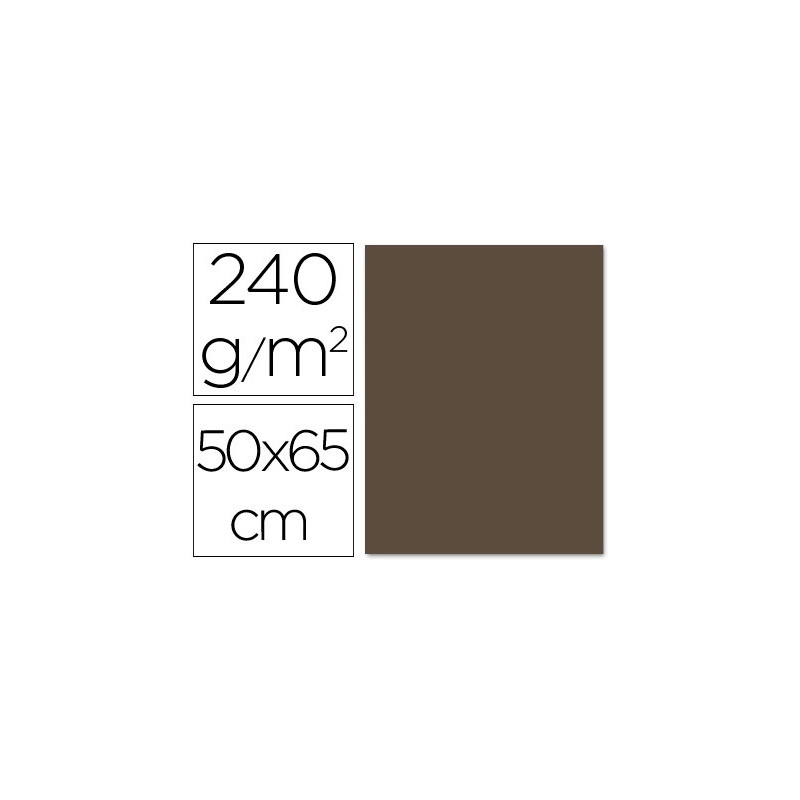 CARTULINA LIDERPAPEL 50X65 CM 240 G/M2 MARRON