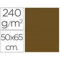 CARTULINA LIDERPAPEL 50X65 CM MARRON ESCOLAR 240G UNIDAD