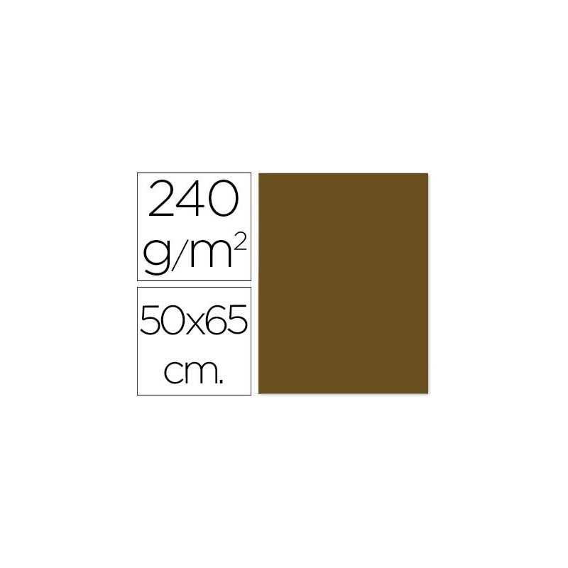 CARTULINA LIDERPAPEL 50X65 CM MARRON ESCOLAR 240G UNIDAD