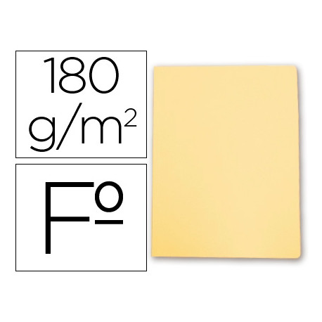 SUBCARPETA CARTULINA GIO FOLIO AMARILLO PASTEL 180 G/M2