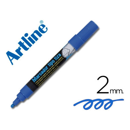 ROTULADOR ARTLINE PIZARRA VERDES-NEGRAS EPW-4-AZ COLOR AZUL BOLSA DE 4 UNIDADES