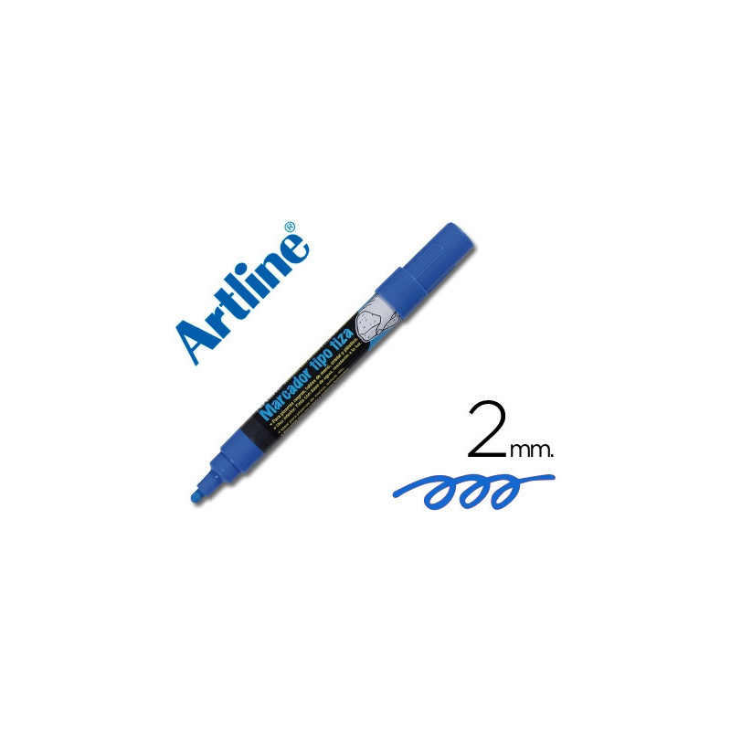 ROTULADOR ARTLINE PIZARRA VERDES-NEGRAS EPW-4-AZ COLOR AZUL BOLSA DE 4 UNIDADES