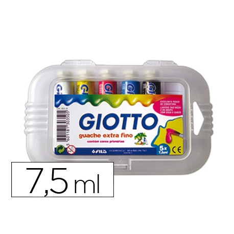 TEMPERA GIOTTO 7,5 ML 5 COLORES SURTIDOS