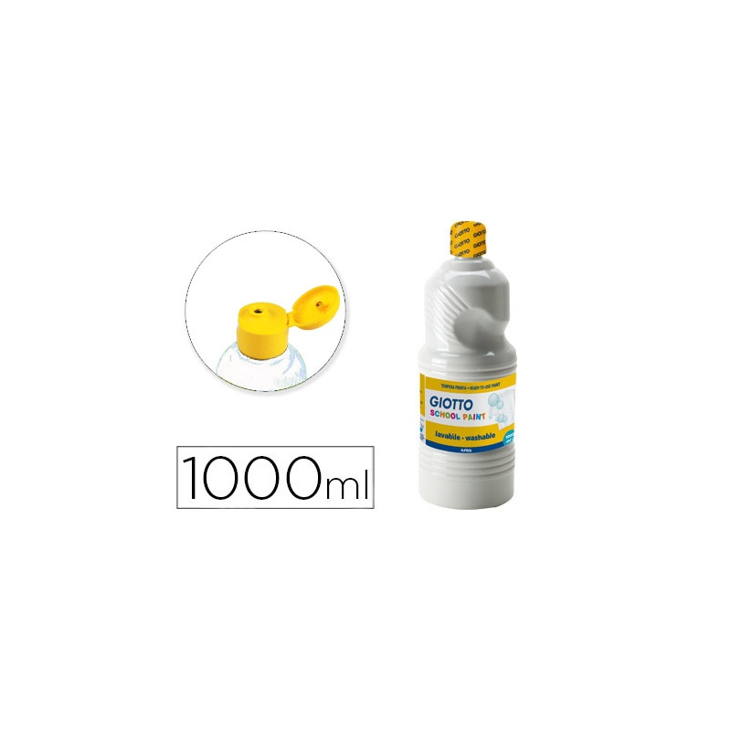 TEMPERA LIQUIDA GIOTTO ESCOLAR LAVABLE 1000 ML BLANCO