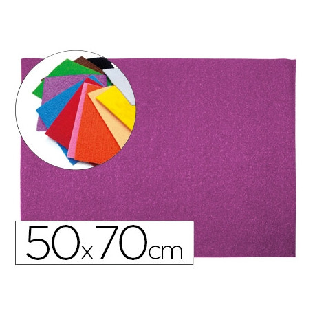 GOMA EVA LIDERPAPEL 50X70CM 60G/M2 ESPESOR 2MM TEXTURA TOALLA LILA