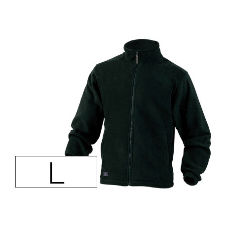 CHAQUETA DELTAPLUS POLAR CON CREMALLERA 2 BOLSILLOS COLOR NEGRO TALLA L