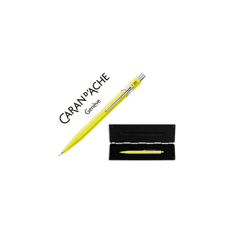 PORTAMINAS CARAN D'ACHE 844 0,7 MM CON ESTUCHE AMARILLO FLUOR