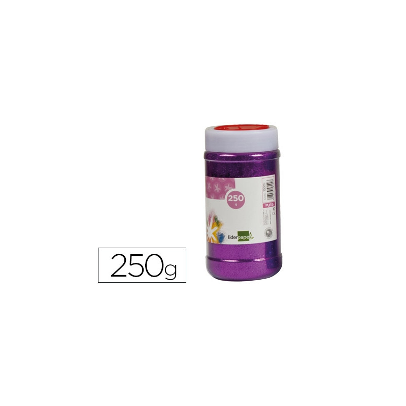 PURPURINA LIDERPAPEL FANTASIA COLOR VIOLETA METALIZADO BOTE DE 250 GR