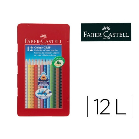 Caja 12 Lápices de Color con Grip Faber Castell