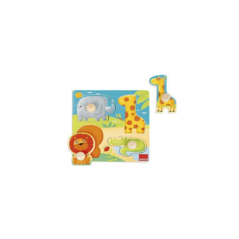 PUZZLE GOULA ANIMALES SELVA 4 PIEZAS