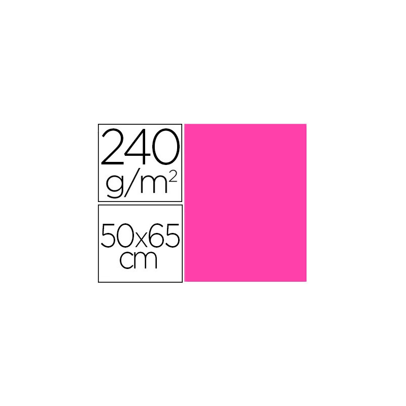 CARTULINA LIDERPAPEL 50X65 CM 240G/M2 FUCSIA 