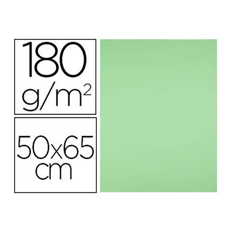 CARTULINA LIDERPAPEL 50X65 CM 180G/M2 VERDE HIERBA