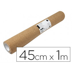 CORCHO LIDERPAPEL ADHESIVO ANCHO 45CM LONGITUD 1M ESPESOR 1MM EN ROLLO