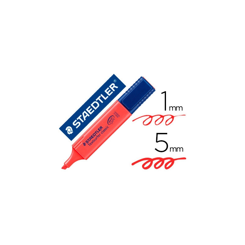 ROTULADOR STAEDTLER TEXTSURFER CLASSIC 364 FLUORESCENTE ROJO