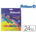 LAPICES DE COLORES PELIKAN HEXAGONALES 24 COLORES CAJA DE CARTON