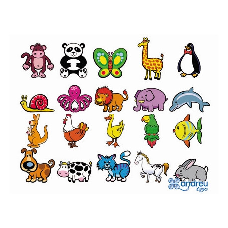 JUEGO ANDREUTOYS ANIMALITOS MAGNETICOS 8 CM CAJA DE 20 UNIDADES SURTIDAS 20,6X19X4,5 CM