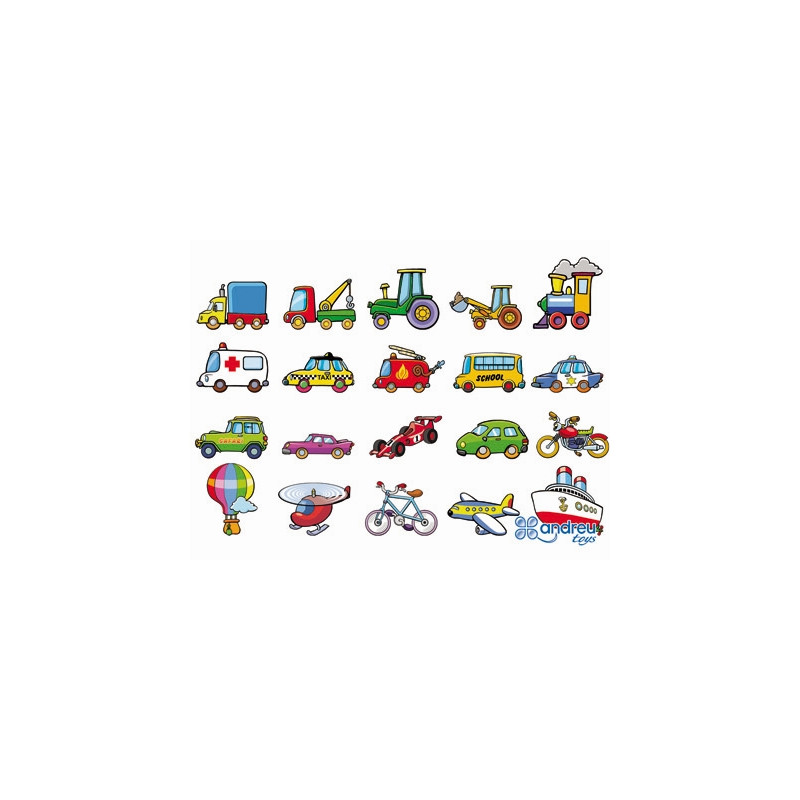 JUEGO ANDREUTOYS VEHICULOS MAGNETICOS 8 CM CAJA DE 20 UNIDADES SURTIDAS 20,6X19X4,5 CM