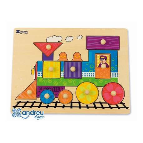 PUZZLE ANDREUTOYS MADERA TREN 10 PIEZAS