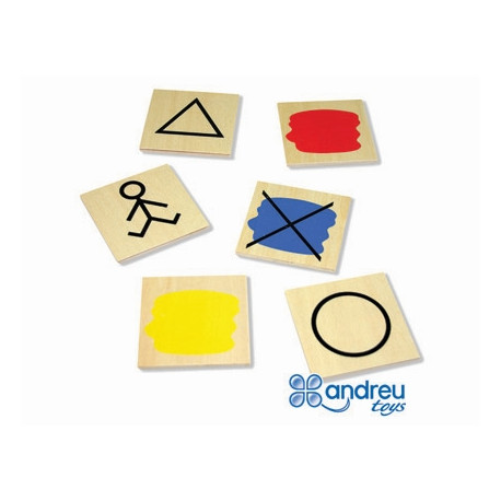 JUEGO ANDREUTOYS BLOQUES LOGICOS ATRIBUTOS 20 PIEZAS 27X10X5 CM