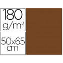 CARTULINA LIDERPAPEL 50X65 CM 180 GR MARRON ESCOLAR UNIDAD