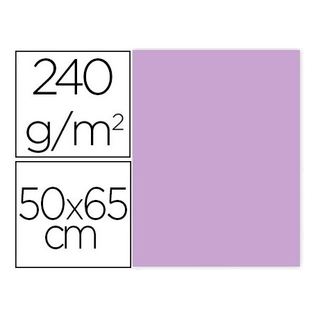 CARTULINA LIDERPAPEL 50X65 CM 240G/M2 LILA 