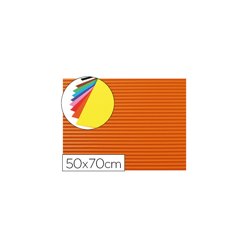 GOMA EVA ONDULADA LIDERPAPEL 50X70CM 2,2MM DE ESPESOR NARANJA