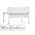 MOSTRADOR DE ALTILLO ROCADA VALIDO PARA MESAS WORK METAL EXECUTIVE 180X30X40 CM ACABADO AW04 BLANCO/