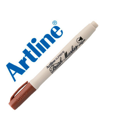 ROTULADOR ARTLINE SUPREME BRUSH PINTURA BASE DE AGUA PUNTA TIPO PINCEL TRAZO VARIABLE MARRON