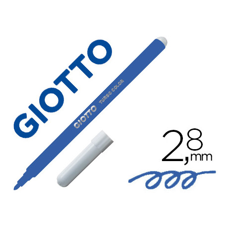 ROTULADOR GIOTTO TURBO COLOR LAVABLE CON PUNTA BLOQUEADA UNICOLOR AZUL OSCURO