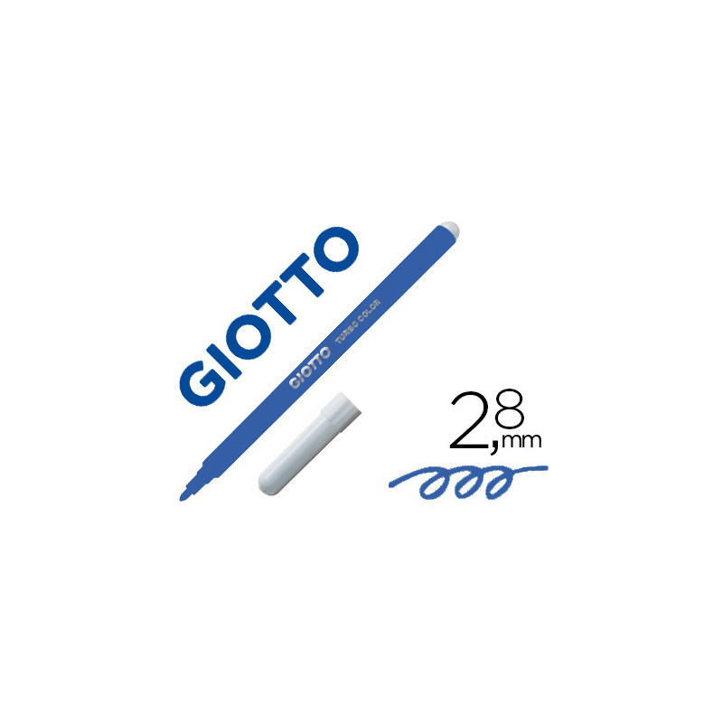 ROTULADOR GIOTTO TURBO COLOR LAVABLE CON PUNTA BLOQUEADA UNICOLOR AZUL OSCURO