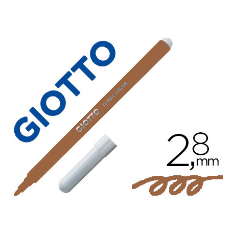 ROTULADOR GIOTTO TURBO COLOR LAVABLE CON PUNTA BLOQUEADA UNICOLOR MARRON