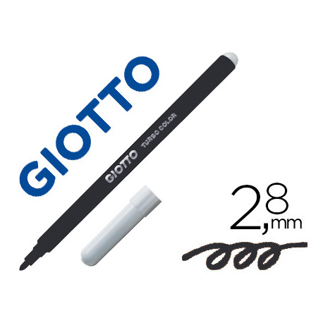 ROTULADOR GIOTTO TURBO COLOR LAVABLE CON PUNTA BLOQUEADA UNICOLOR NEGRO