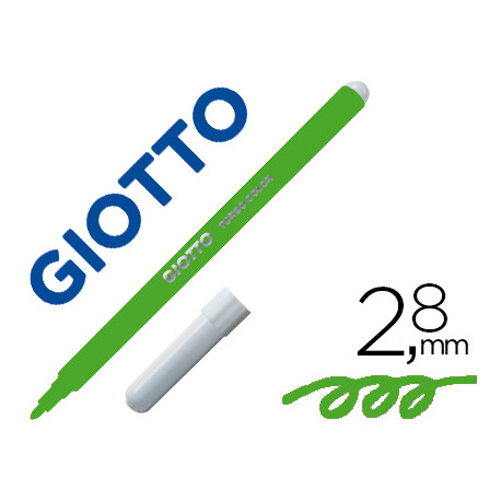 ROTULADOR GIOTTO TURBO COLOR LAVABLE CON PUNTA BLOQUEADA UNICOLOR VERDE