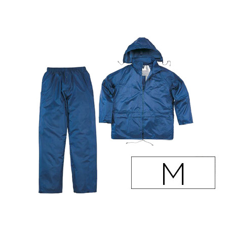 CONJUNTO DE LLUVIA DELTAPLUS 400 POLIESTER/PVC AZUL MARINO TALLA M