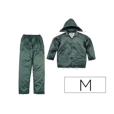 CONJUNTO DE LLUVIA DELTAPLUS 400 POLIESTER/PVC VERDE TALLA M