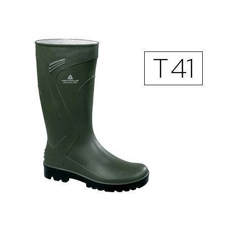 BOTA DELTAPLUS DE SEGURIDAD JOUCA PVC VERDE SUELA DE TACOS TALLA 41